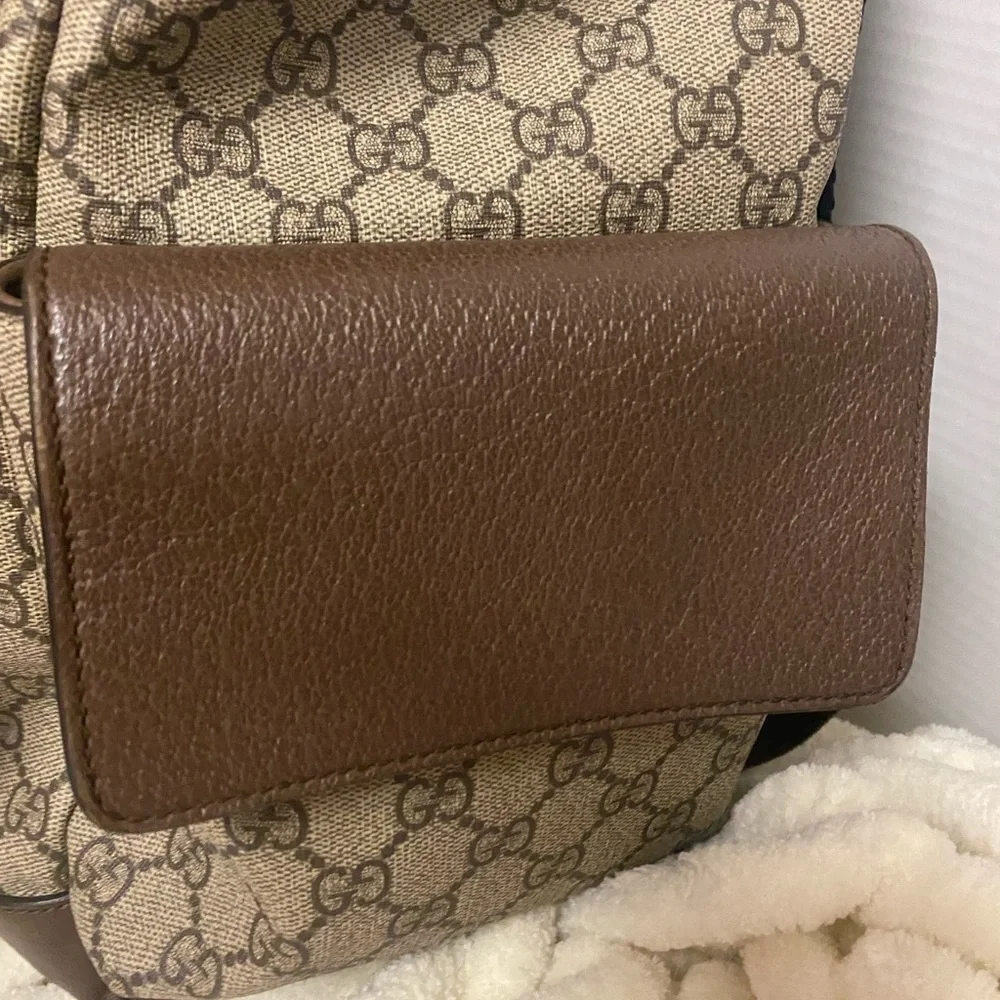 Authentic Gucci Ophidia Monogram Backpack with VTG Double G